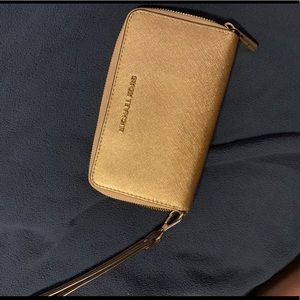 Gold Michael Kors Wristlet